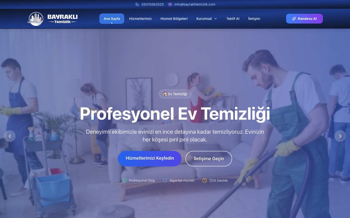Bayraklı Temizlik — Teklif ve Randevu Odaklı Yerel Site